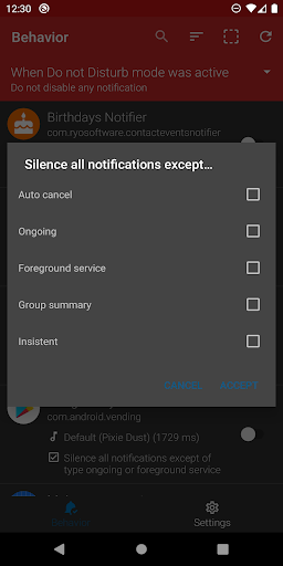 Really Silent Notifications on Screen 3