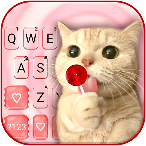 Pink Lollipop Kitten Keyboard logo