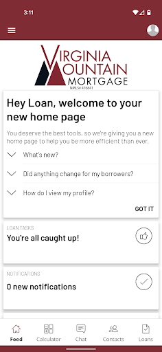 Android application Virginia Mountain Mortgage screenshort
