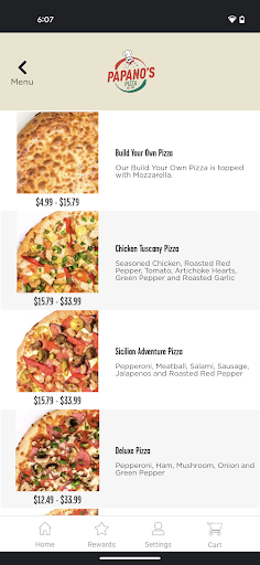 Papano’s Pizza Screen 3