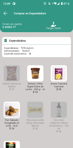 Vending Control Screen 3