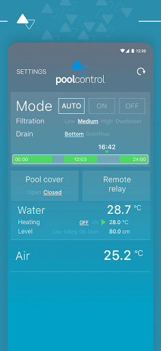 Android application PoolControl screenshort