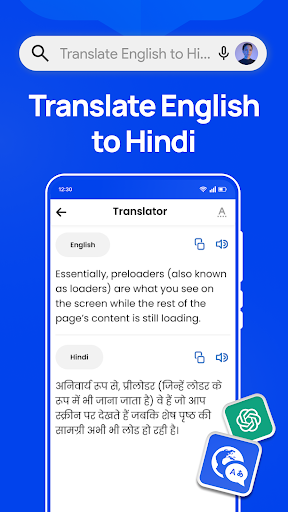 Android application Hindi English Translator screenshort