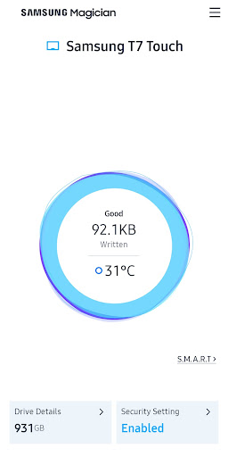 Screenshot of Samsung Magician