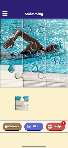Android application Swimming Puzzle screenshort