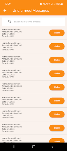 Kpesa Client Screen 3