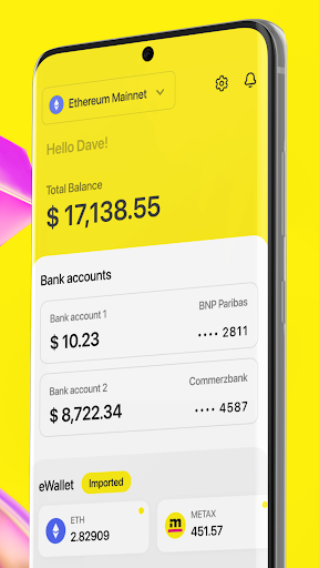 Metabank: metaverse payments Screen 2