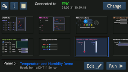 Screenshot of Bluetooth Electronics