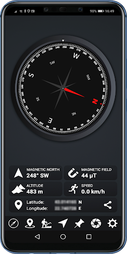 Android application GPS Compass Navigation Pro screenshort