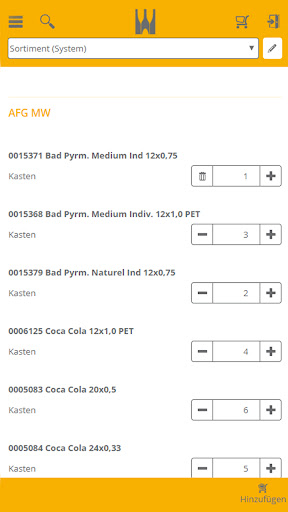 Getränke Waldhoff Kundenportal