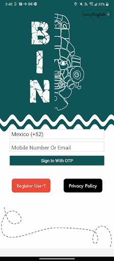 Android application Bin Conductores screenshort