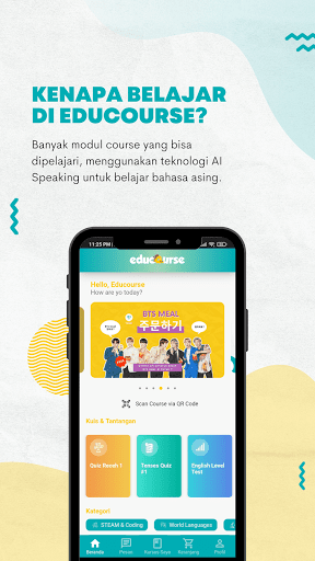 Android application Educourse screenshort