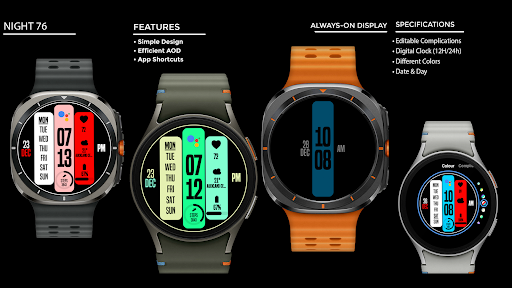 Night 76 - watch face screenshot 14