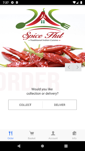 Android application Spice Hut Hitchin screenshort