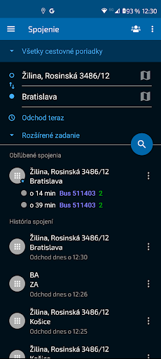 Cestovné poriadky CP Screen 3