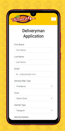 Food24 Delivery Boy App Screen 2