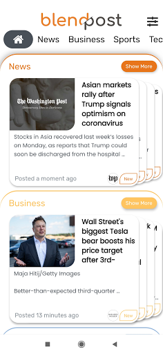 Android application BlendPost - Your daily news. P screenshort