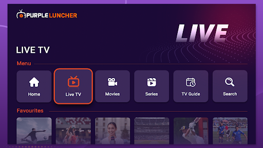 Android application Purple Launcher - IPTV Player screenshort