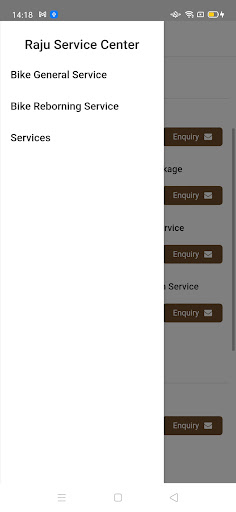 Raju Service Center Screen 3