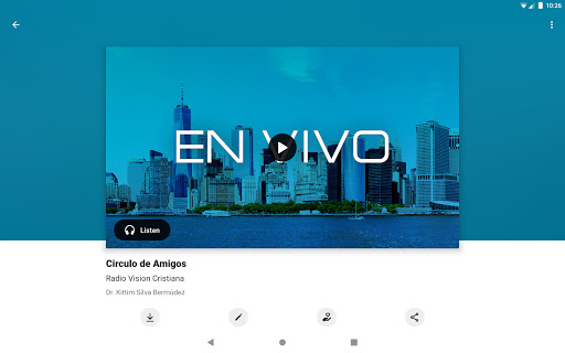 Screenshot of Radio Vision Cristiana
