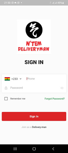 Android application Ntem Online - Deliveryman screenshort