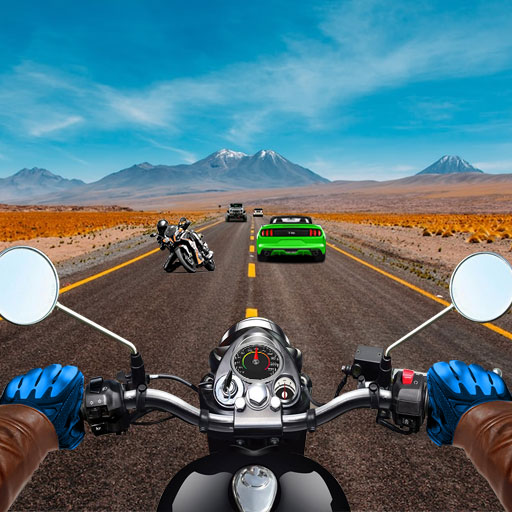 Autobahn-Motorrad-Rennspiel