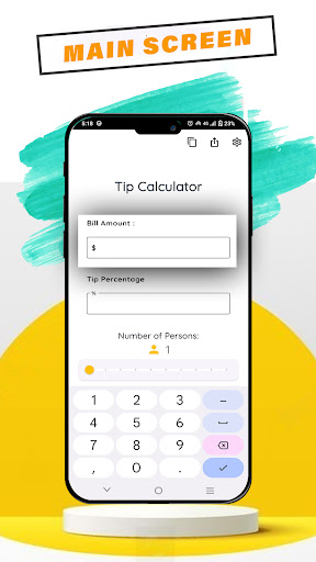 Android application Tip Calculator app screenshort