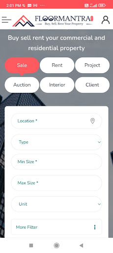 Android application Floormantra Rent Sell Property screenshort
