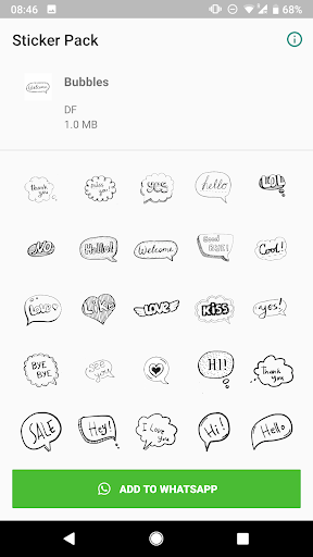 Words Phrases Stickers for Wha