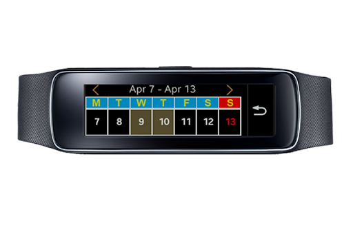 Android application Gear Fit Calendar screenshort