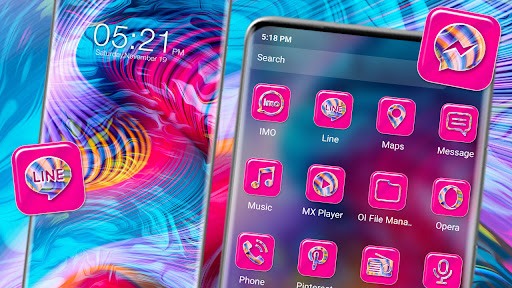 Android application Colorful Waves Theme screenshort
