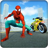 Spiderhero Rider Road Survival icon