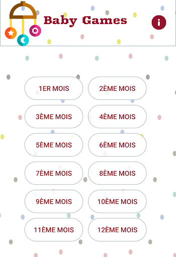 Android application Jeux d'éveil pour bébé screenshort