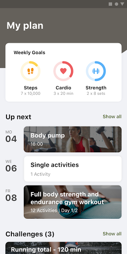 Android application I'm EPIC Fit screenshort