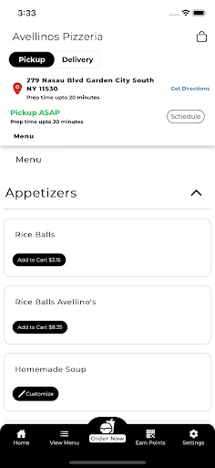 Avellinos Pizzeria Screen 2