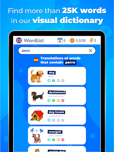 Screenshot of WordList Visual Learning