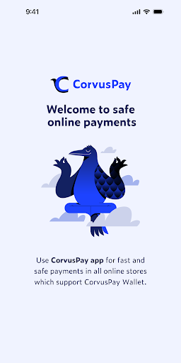 Android application CorvusPay screenshort