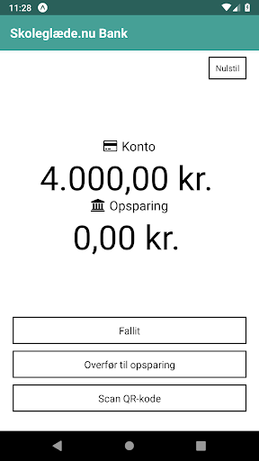 Android application Skoleglæde.nu Bank screenshort