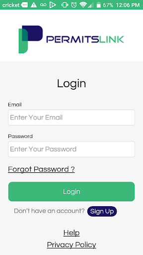 Android application PermitsLink Driver Portal screenshort