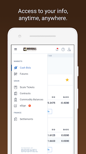 Android application Woodall Grain Company screenshort