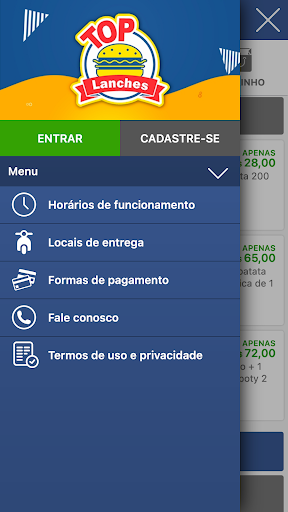 Android application Top Lanches São Carlos SP screenshort