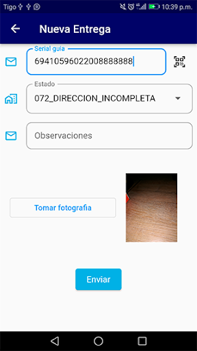 Android application Conexiones empresariales screenshort