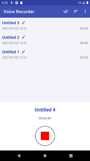 Voice Recorder Screen 2