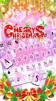 screenshot of Pink Merry Christmas Keyboard 