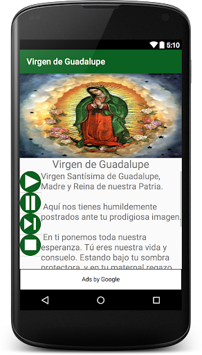 Android application Virgen de Guadalupe screenshort