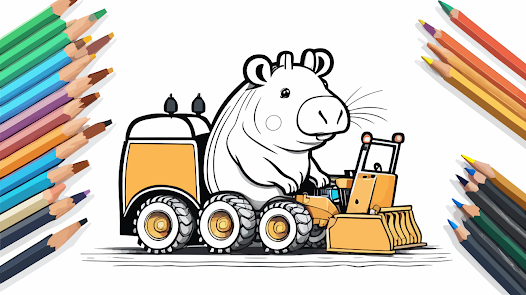 Capybara Construction Coloring 1.0.0 APK + Mod (Unlimited money) untuk android