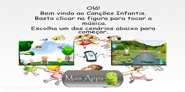 Children's songs in Portuguese For PC installation