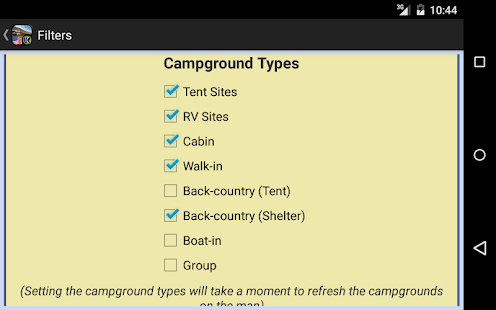 Terrains de camping PUBLIC ultime (O Capture d'écran