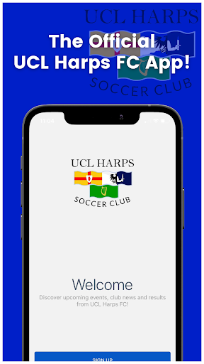 Android application UCL Harps FC screenshort
