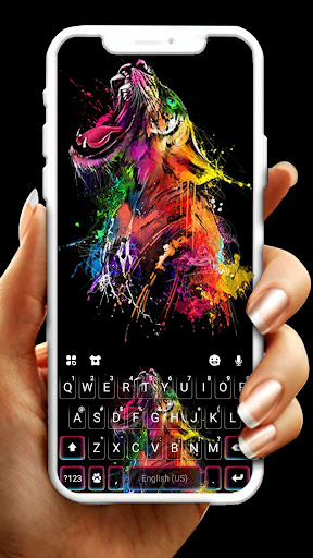 Android application Wild Tiger Roar Keyboard Theme screenshort